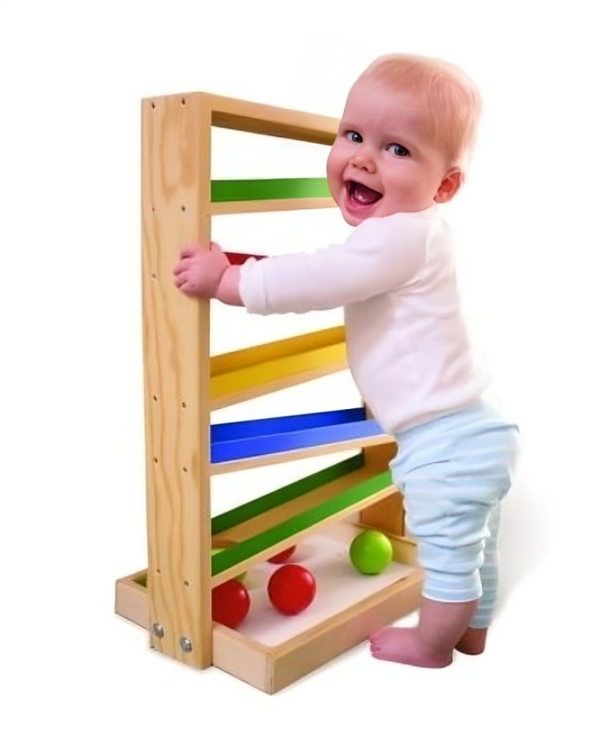 Montessori amazing ball tracker toy