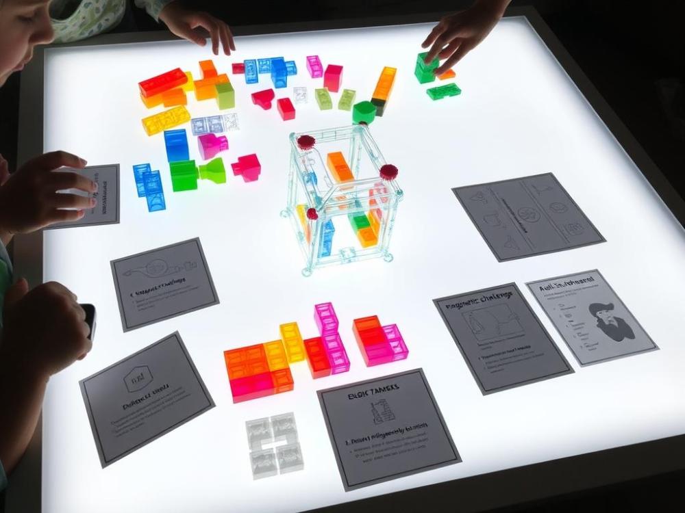 Construction activities on an LED activity table