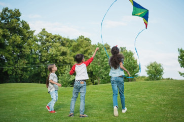 Kids Outdoor Activities Flying Kites