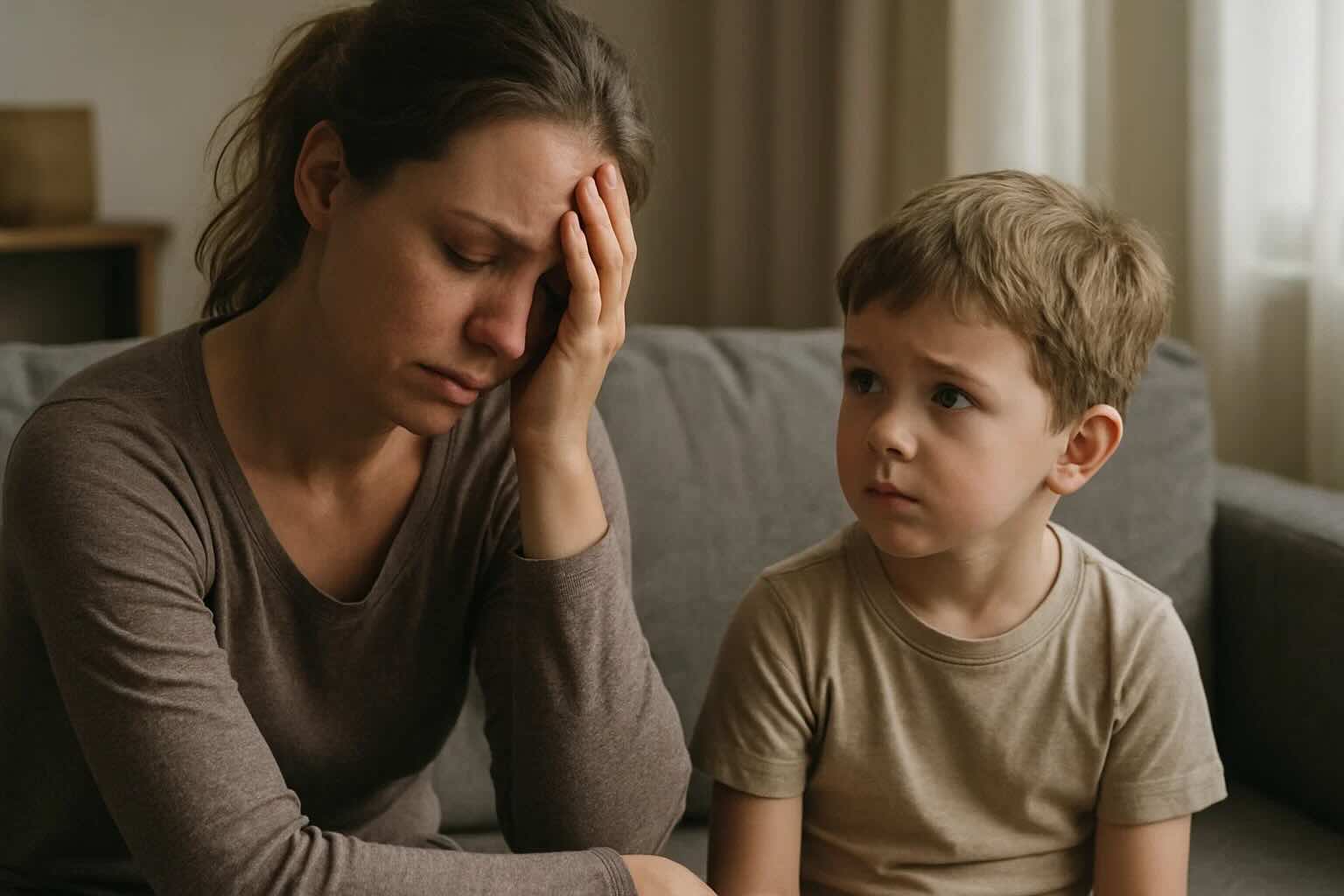 An emotionally drained mother and child. Supporting emotional regulation the Montessori way