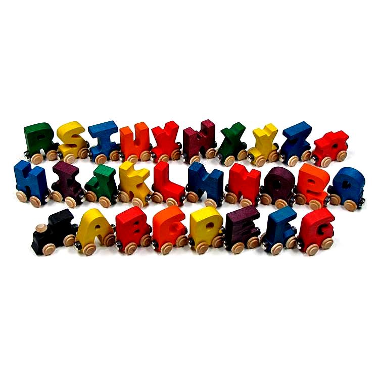 26 Letter Maple Landmark Alphabet Name Train Set