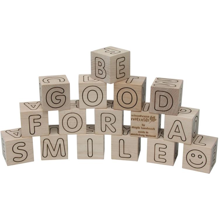 Simple Wooden Alphabet Blocks