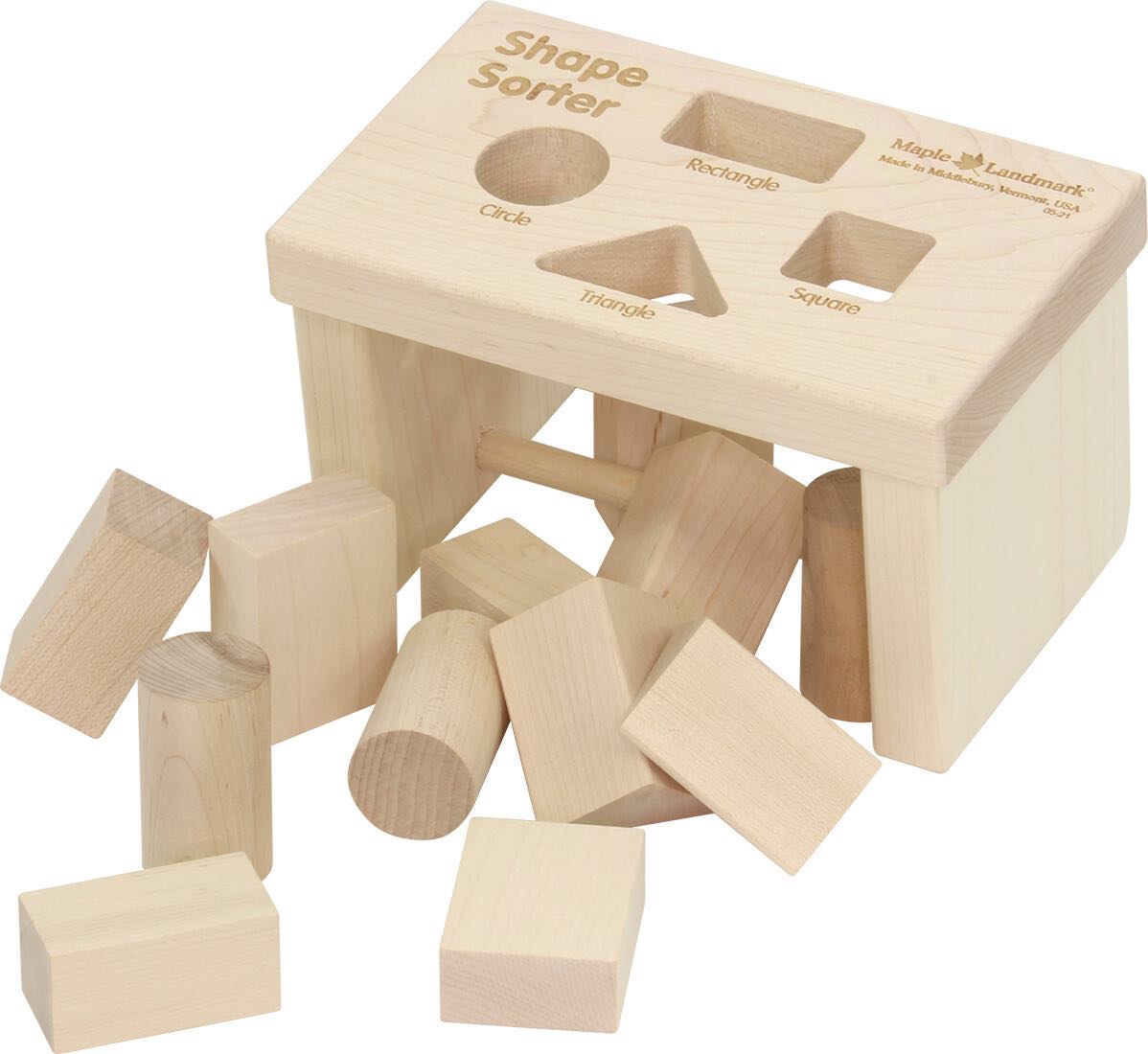 Montessori Bench Shape Sorter Toy