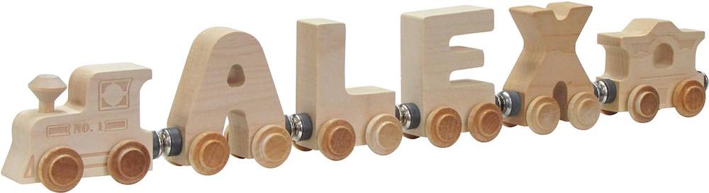 Personalized wooden Name Train