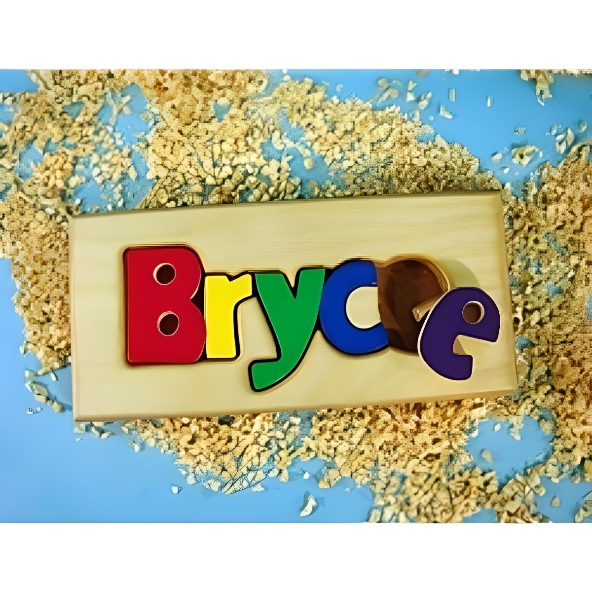 Wooden Name Puzzle for letter recognition