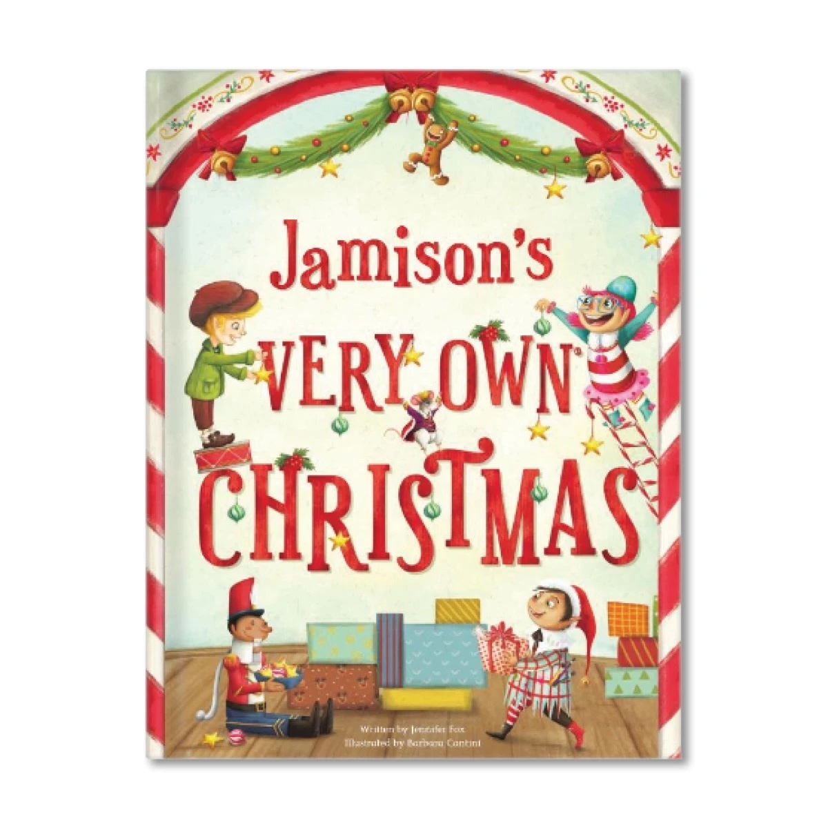 Pesronalized Christmas Book By IseeMe Books. A colorful book personalized with child's name Jamison whose title is Jamison's Very Own Christmas