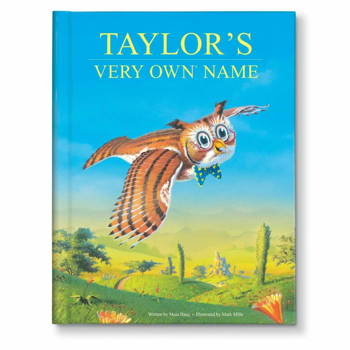 A personalized baby book with the child's name with the title: Taylor's Very Own Name 