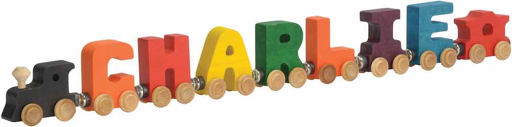 7 Letter Personalized Name Train toy