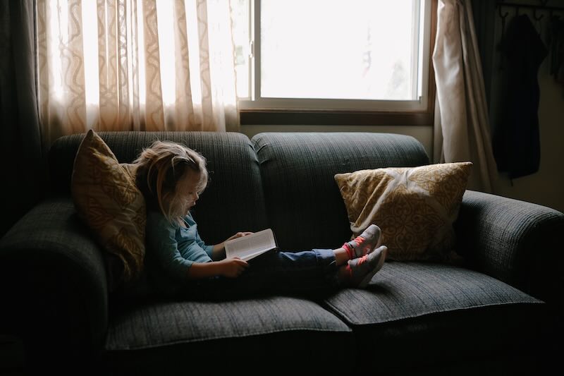 Girl Reading Personalized Book