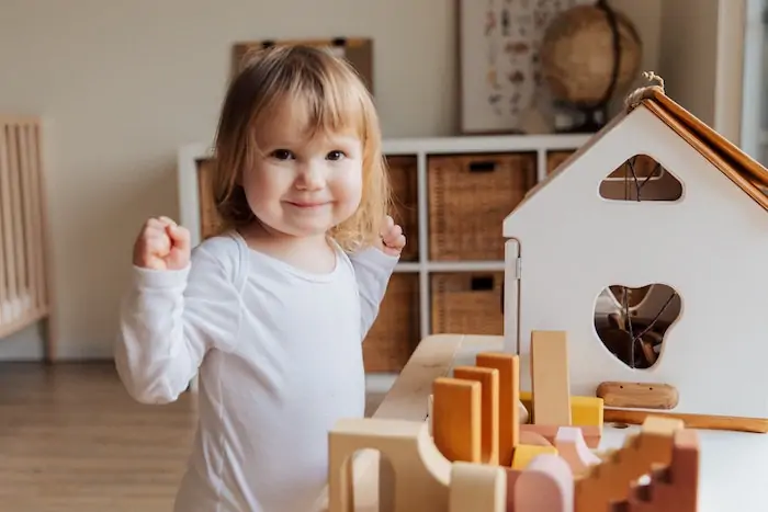 Toddler playing with Learning Toys