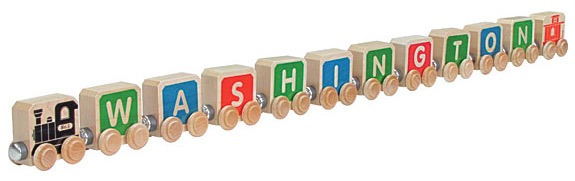 Wooden Alphabet Toy Train