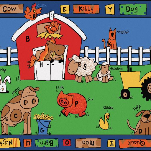 Alphabet Farm Classroom Rug