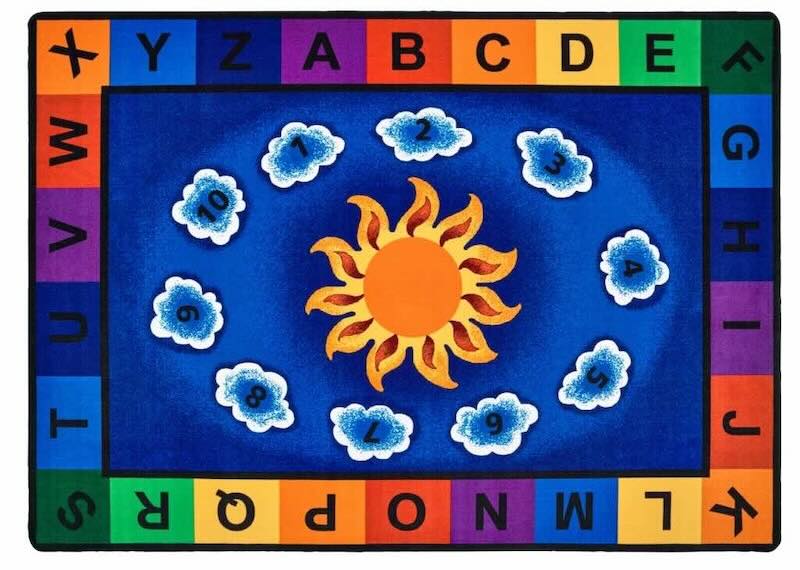 Sunny Day Learn & Play Educational Rug for Kids