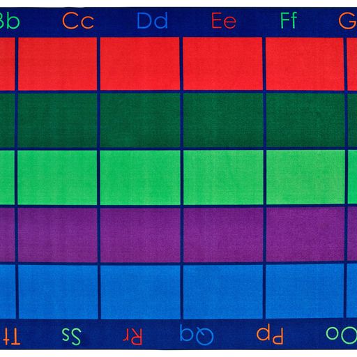 Classroom setup with Colorful Places Seating Rug