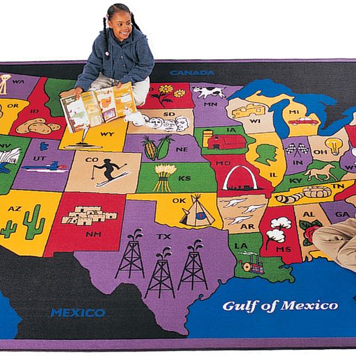 Discover America Classroom Rug View 1