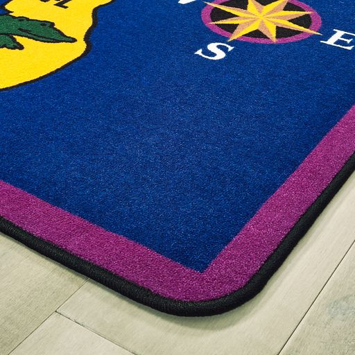 Discover America Classroom Rug Features