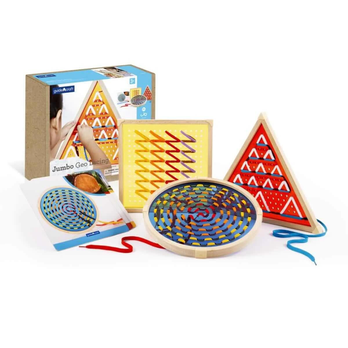 Montessori Fine Motor Skill Materials help develop these skills. This lace board is a colorful example of these toys