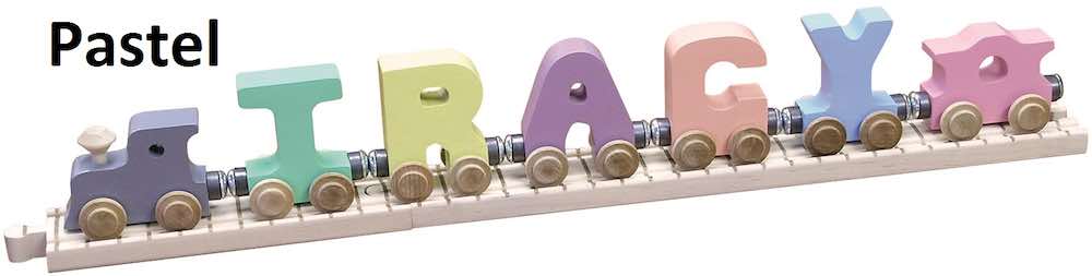 Personalized 5 Letter Wooden Name Train