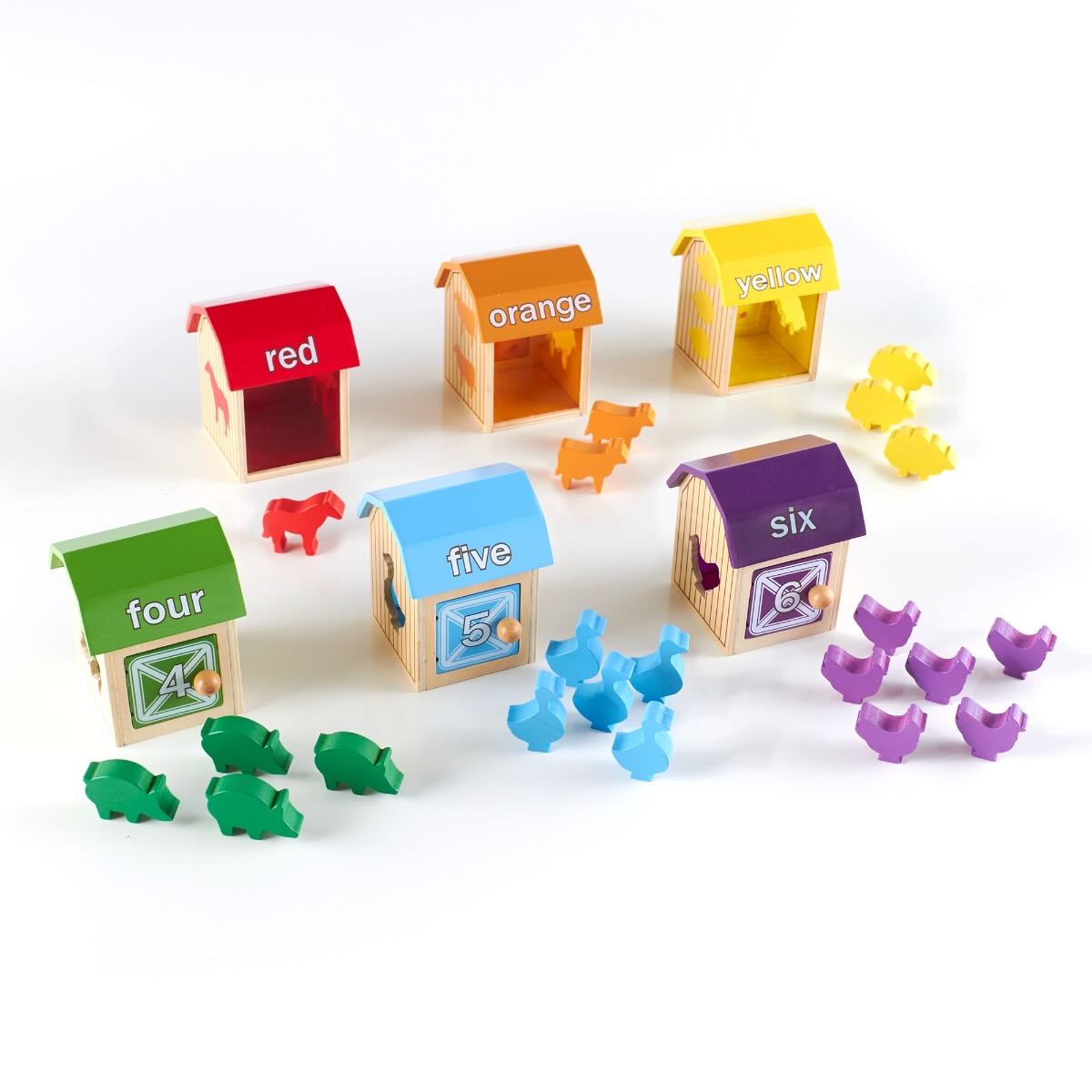 Guidecraft Barnyard Activity Boxes - Sorting and Sequencing Toy