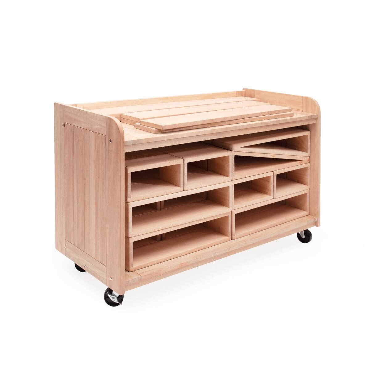 Weatherproof Wooden Block Storage Cart