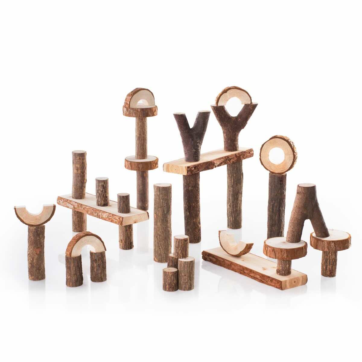 Guidecraft 36 Piece Stacking Branch Blocks Set