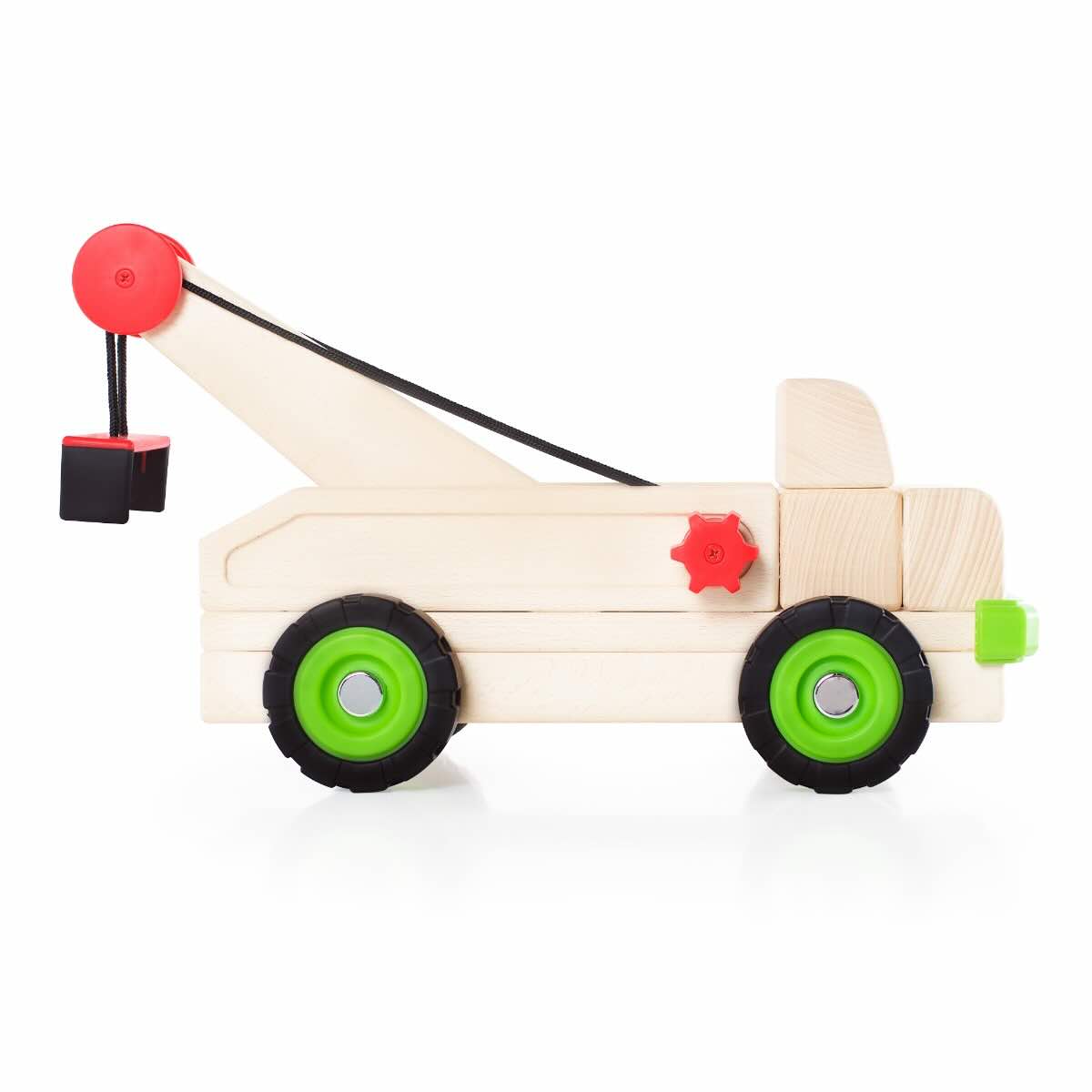 Wooden STEM Educational Tow Truck for Kids