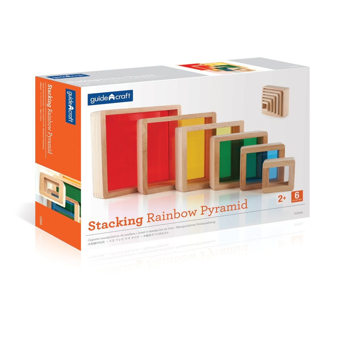 Creative Play with Stacking Rainbow Pyramid