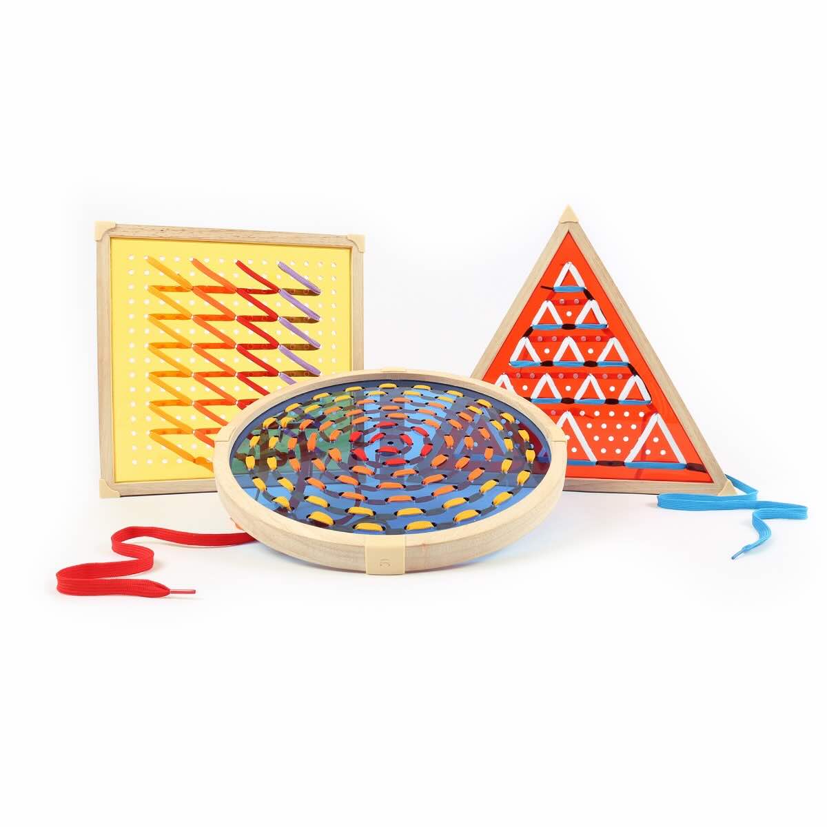 Guidecraft Jumbo Geo Lacing Set - Educational Toy