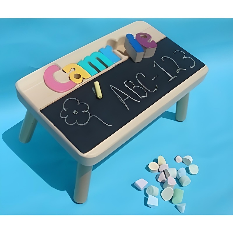 Step Stool Personalized with Doodling Space