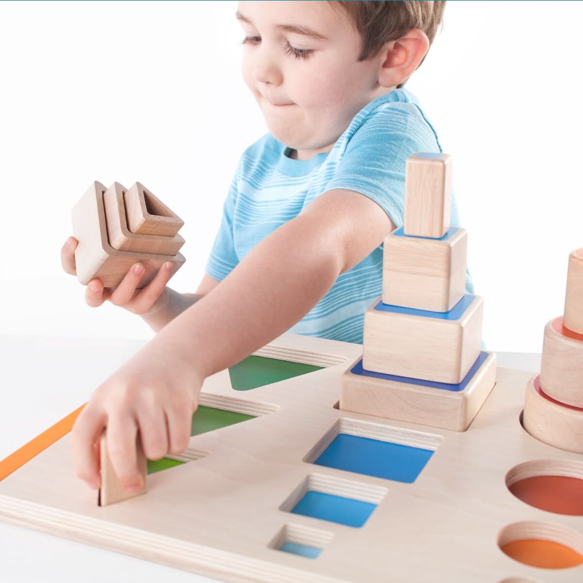 Guidecraft Nest and Stack Shapes - Educational Toy