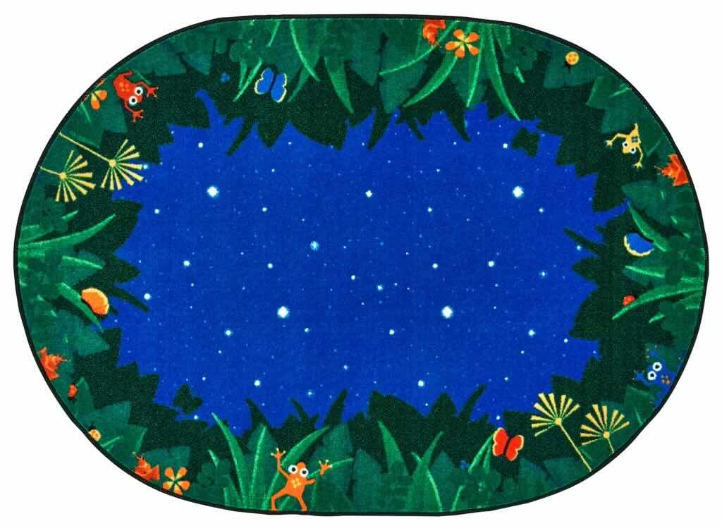 Peaceful Tropical Night Rug Overview