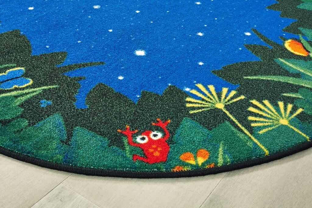 Imaginative Play on Peaceful Tropical Night Rug