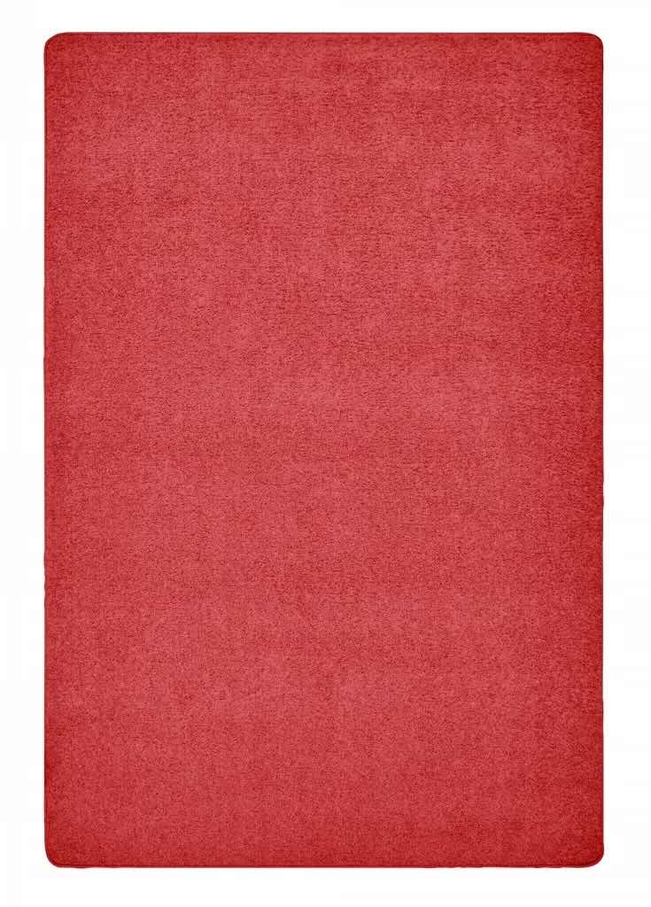 Soft Solid Red Velvet Rug - Perfect for Classrooms and Playrooms