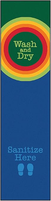 Rainbow Dot Sanitize Here Carpet Overview