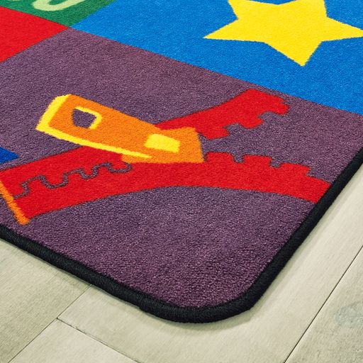 Close-up of Sequential Seating Literacy Rug Texture