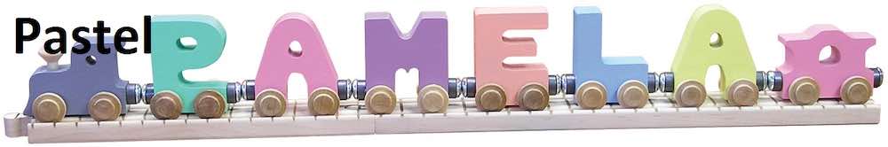 Personalized 6 Letter Wooden Name Train