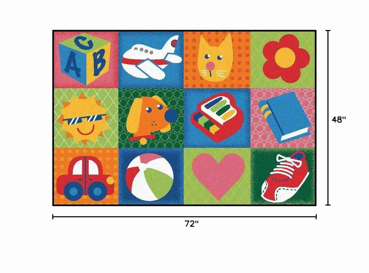 Toddler Fun Squares Carpet Overview