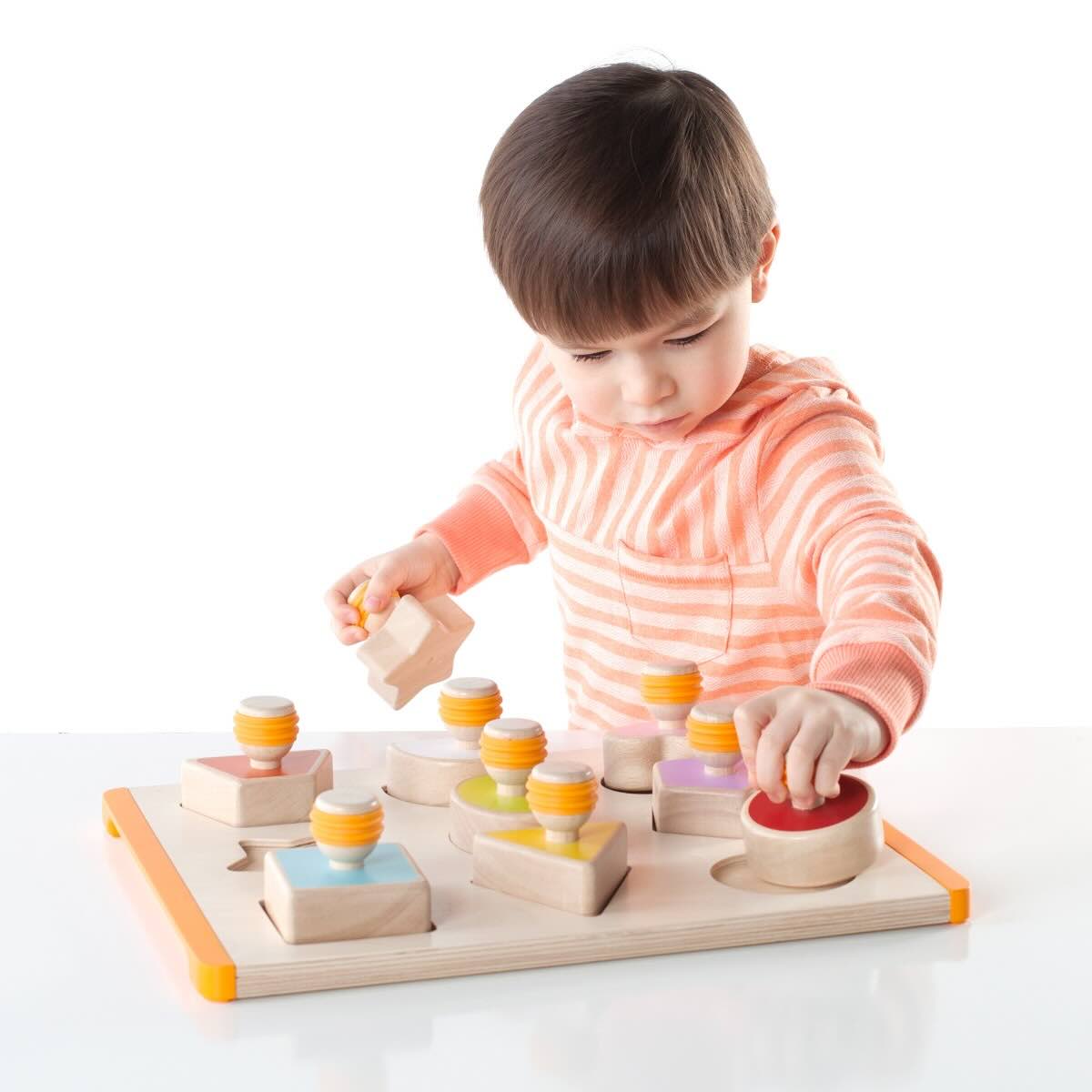 Wooden Shape Sorter for Kids - Interactive Play