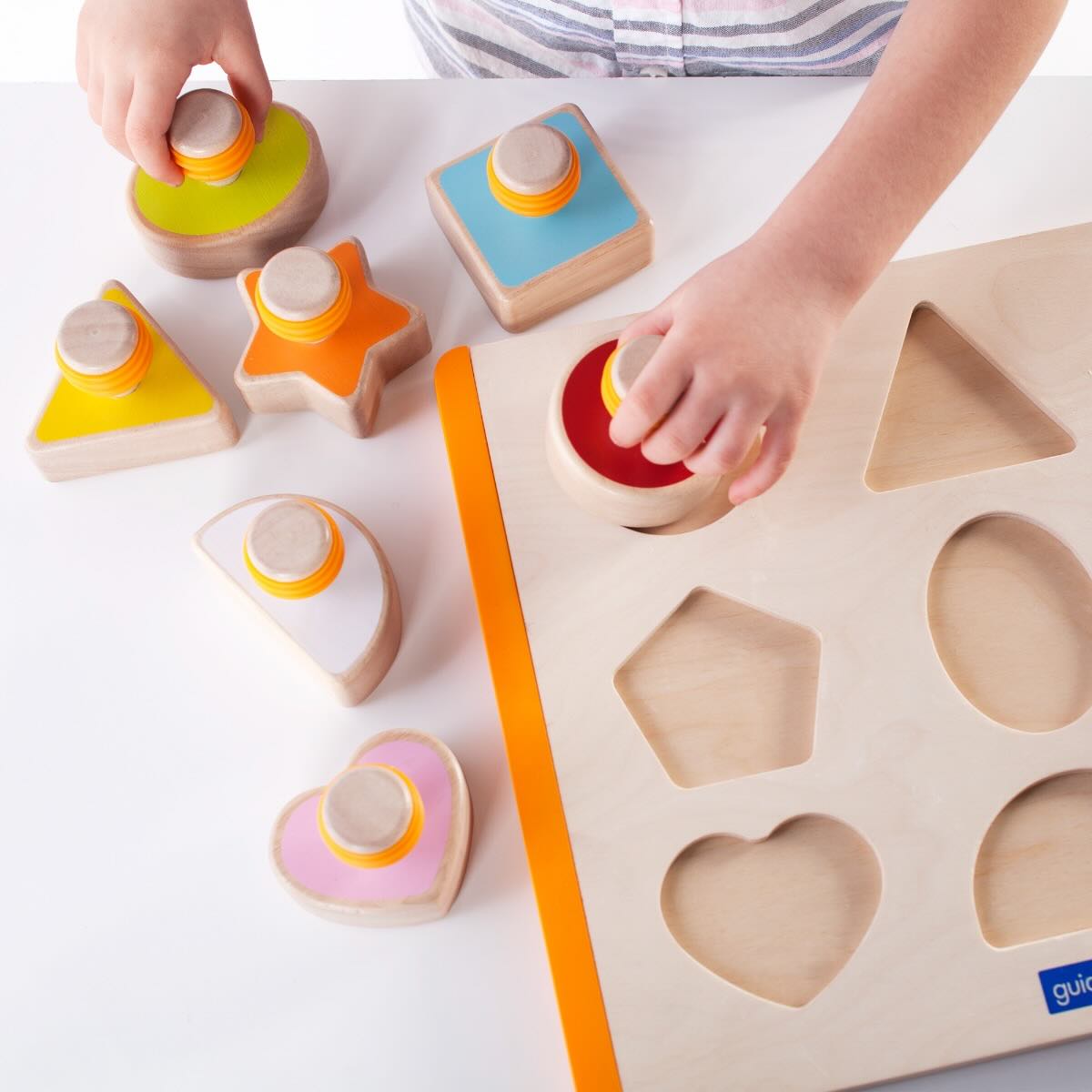 Guidecraft Wooden Shape Sorter - Montessori Toy